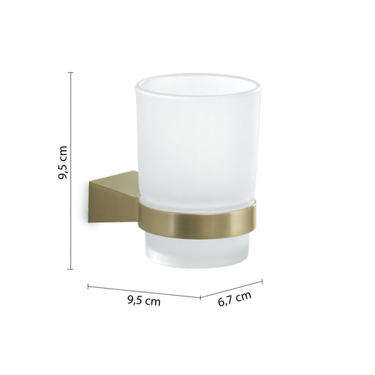 PORTASPAZZOLINI TONALE 7XH10CM ORO MATT.