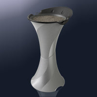 POSACENERE DA TERRA SMOKING 36X39XH71CM ARGENTO