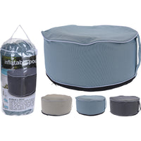 POUFF GONFIABILE D.55XH25CM IN 3 COLORI IN TESSUTO