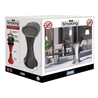 POSACENERE DA TERRA SMOKING 36X39XH71CM ARGENTO