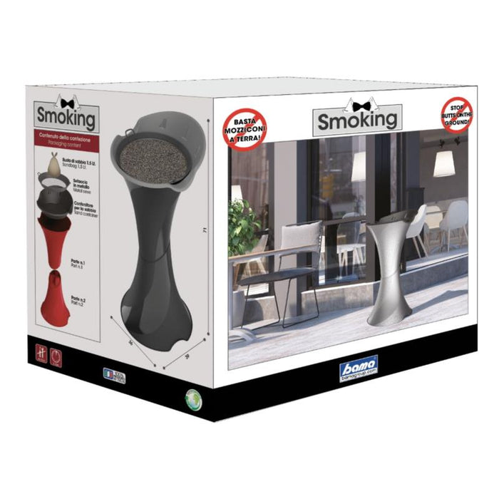 POSACENERE DA TERRA SMOKING 36X39XH71CM NERO