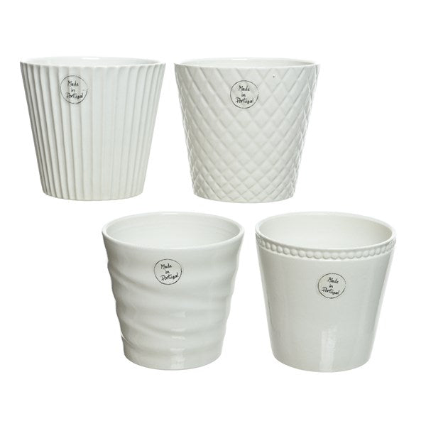 PORTAVASO IN CERAMICA 13,5XH13CM BIANCO