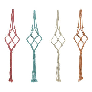 PORTAVASO PENSILE MACRAME D.10XH65CM IN POLIESTERE