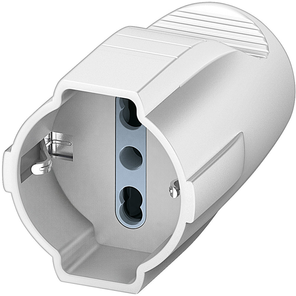 PRESA SCHUKO / BIPASSO 10/16A BIANCA VOLANTE