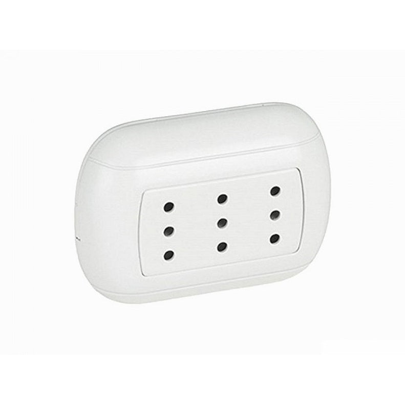 PRESA TRIPLEX OVAL 10A BIANCA TRIPLA