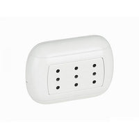 PRESA TRIPLEX OVAL 10A BIANCA TRIPLA