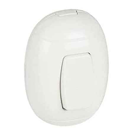 PULSANTE 10A OVAL BIANCO