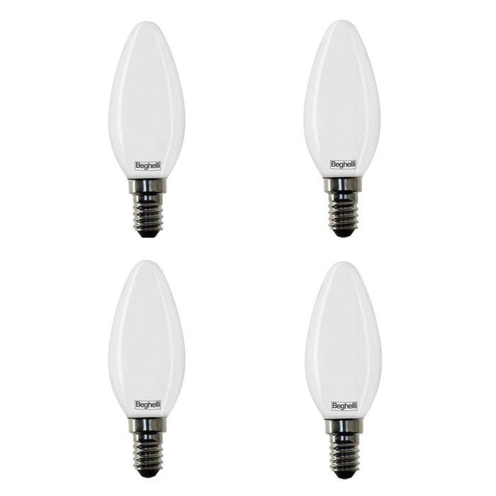 QUADRIPACK LAMPADA LED OLIVA E14 5W 3000K TUTTOVET
