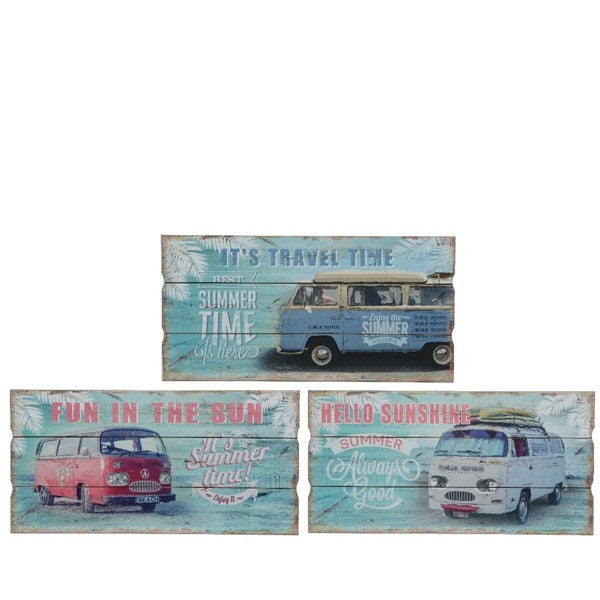 QUADRO ANTICO CON FURGONCINO 30XH60CM