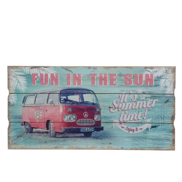 QUADRO ANTICO CON FURGONCINO 30XH60CM