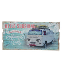 QUADRO ANTICO CON FURGONCINO 30XH60CM