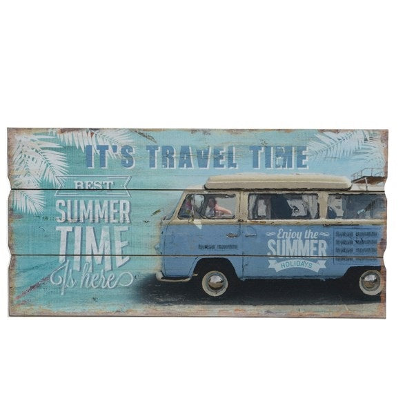 QUADRO ANTICO CON FURGONCINO 30XH60CM