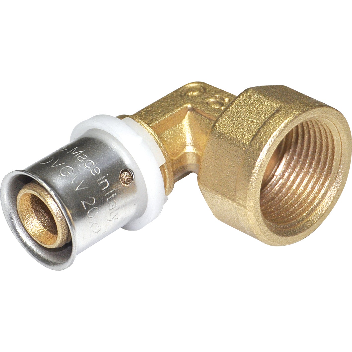 RACCORDO A GOMITO FEMMINA D.1/2X16 PER MULTISTRATO