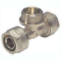 RACCORDO A TEE MASCHIO 1/2X20 PER MULTISTRATO (SAC