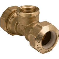 RACCORDO "T E" IN OTTONE 20X1/2FX20 (SAC)