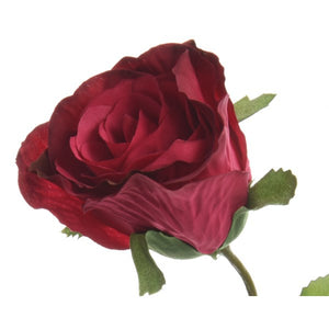 ROSA DECORATIVA ROSSO SCURO H45CM