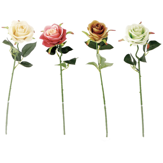 ROSA DECORATIVA 51CM IN 4 COLORI