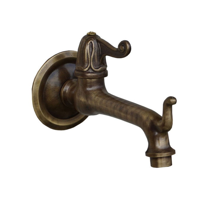 RUBINETTO A COLLO CON MANIGLIA 1/2" M IN OTTONE