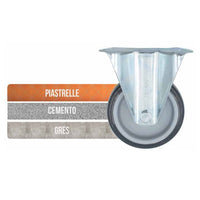 RUOTA GOMMA TERMOPLASTICA FISSA MM.80