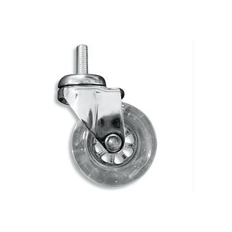 RUOTA TRASPARENTE MM.35 CON PERNO M8X15MM