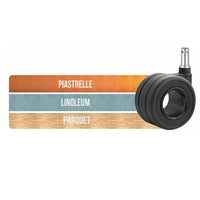 RUOTA WHOLE NERA POLIURETANO MM.65 PERNO 11X22