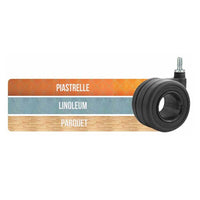 RUOTA WHOLE NERA POLIURETANO MM.65 PERNO M10X15