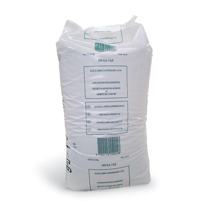 SABBIA QUARZIFERA 0,4 / 0,8MM 25KG PER POMPE