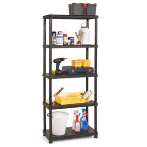 SCAFFALE PLUS 5 RIPIANI 80X40XH187CM NEROIN PLASTI