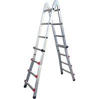 SCALA TELESCOPICA PROFI 4+4 ALLUMINIO