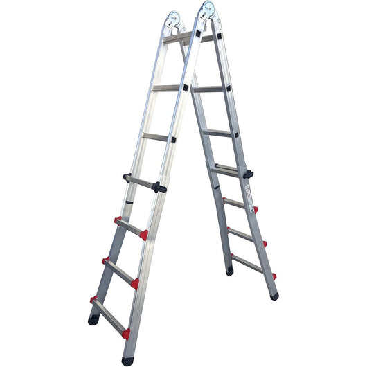 SCALA TELESCOPICA PROFI 4+4 ALLUMINIO
