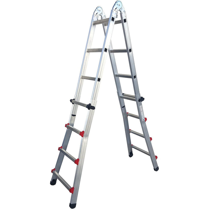 SCALA TELESCOPICA PROFI 4+4 ALLUMINIO
