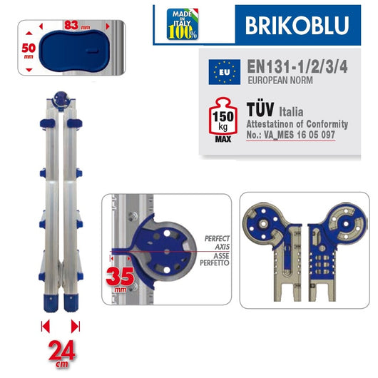 SCALA MULTIPOSIZIONE BRIKOBLU 4X4 62XH198/400CM