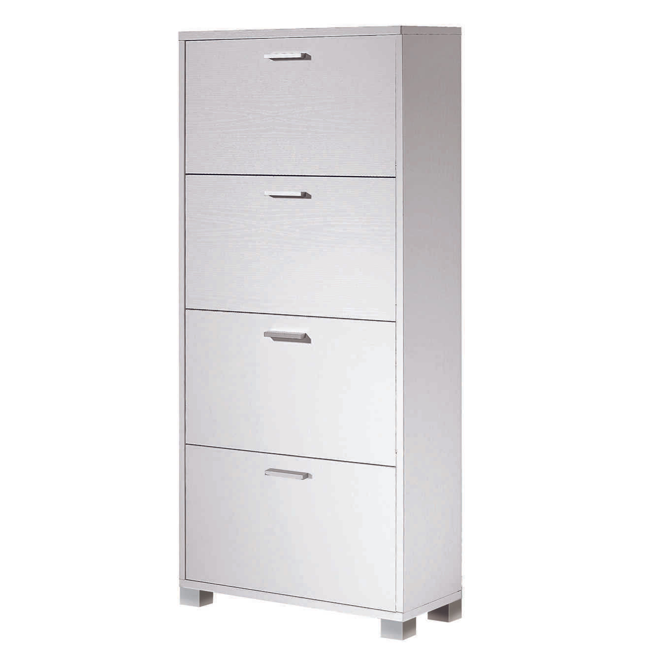 SCARPIERA BIANCO FIAMMATO 70X29XH154CM 4 RIBALTE