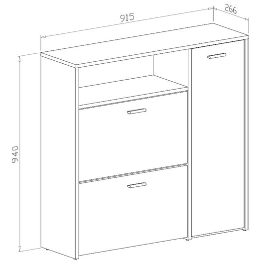 SCARPIERA NIKI 92X27XH94CM GRAFITE / BELLATO