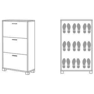 SCARPIERA OLMO 70X29XH118CM A 3 RIBALTE