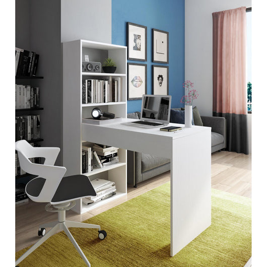 SCRIVANIA ARTIS 95X54XH142CM BIANCA CON LIBRERIA