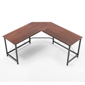 SCRIVANIA ANGOLARE OFFICE 150X150XH74CM NOCE ROSSA