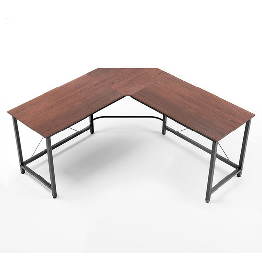 SCRIVANIA ANGOLARE OFFICE 150X150XH74CM NOCE ROSSA