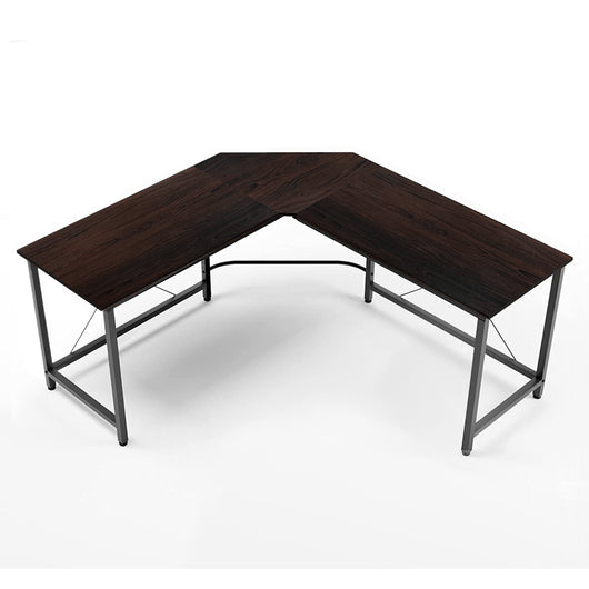 SCRIVANIA ANGOLARE OFFICE 150X150XH74CM NOCE SCURO