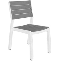 SEDIA HARMONY 47X60XH86CM BIANCA/GRIGIA DOGATA