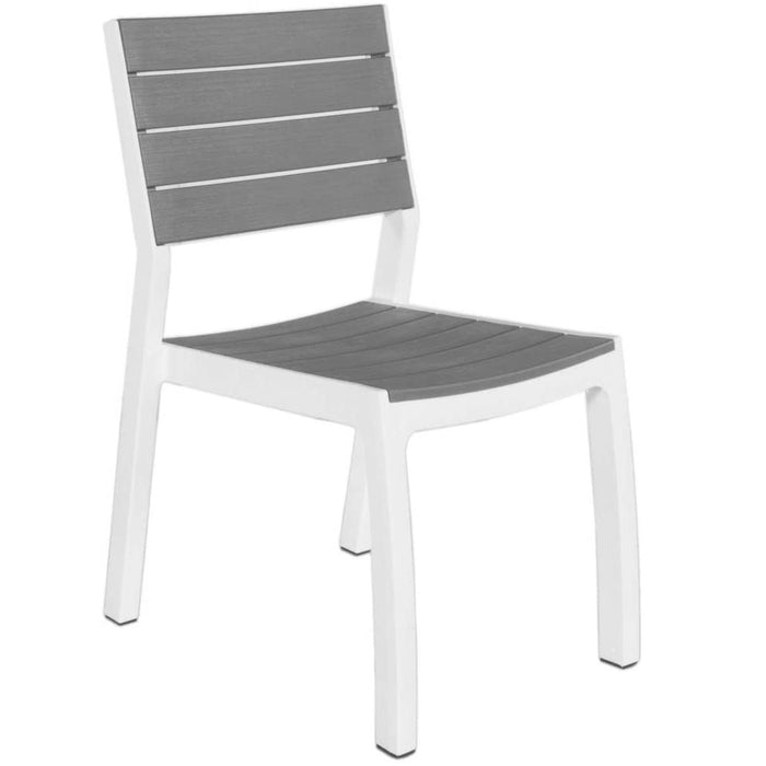 SEDIA HARMONY 47X60XH86CM BIANCA/GRIGIA DOGATA