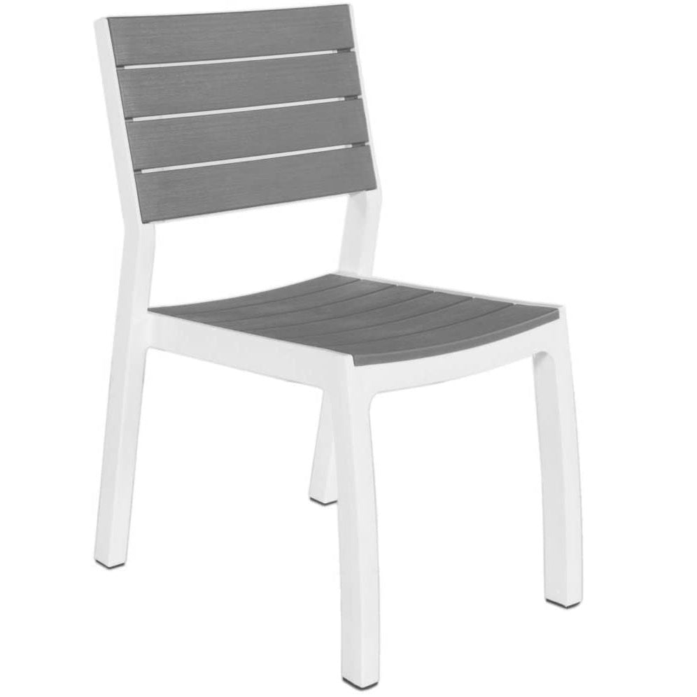 SEDIA HARMONY 47X60XH86CM BIANCA/GRIGIA DOGATA