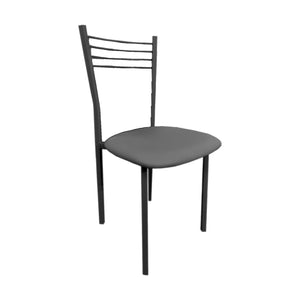 SEDIA IN METALLO GRIGIA E FONDO GRIGIO 47X39X90H C