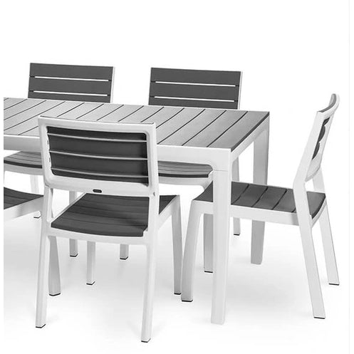 SEDIA HARMONY 47X60XH86CM BIANCA/GRIGIA DOGATA