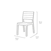 SEDIA HARMONY 47X60XH86CM BIANCA/GRIGIA DOGATA