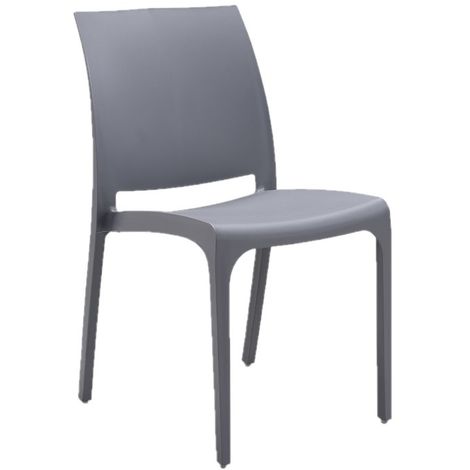 SEDIA VOLGA LIGHT GREY 54X46XH80CM IMPILABILE