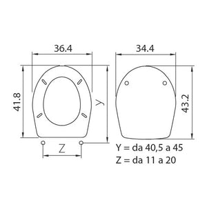 SEDILE COPRIWC COLIBRI' 2 IN MDF BIANCO