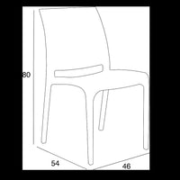 SEDIA VOLGA SENAPE 54X46XH80CM IMPILABILE