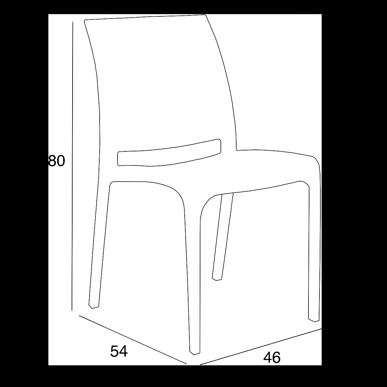 SEDIA VOLGA PINE GREEN 54X46XH80CM IMPILABILE.