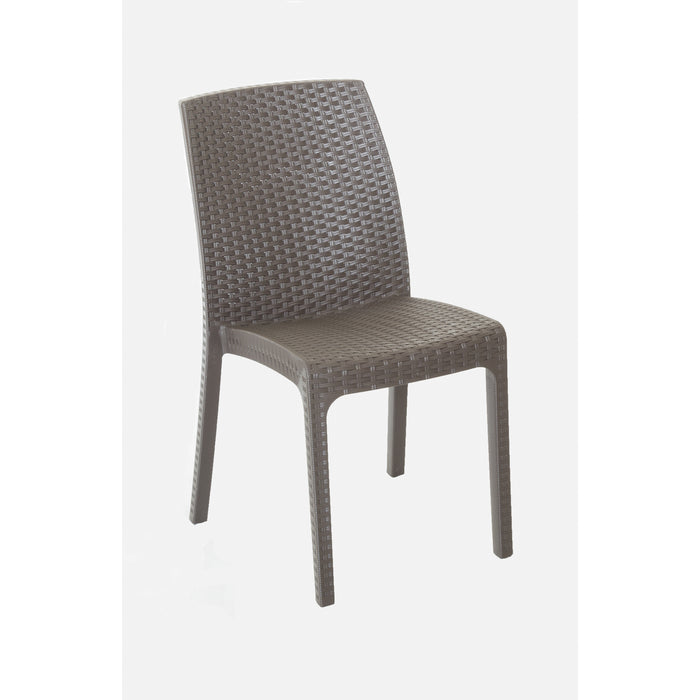 SEDIA VIRGINIA MARRONE 59X47XH86CM IMPILABILE.